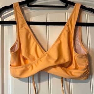 orange tie back bikini top